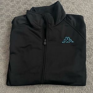 Men’s Black Kappa Logo Track Style Zip Up